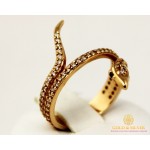 Gold & SilverЗолотое кольцо 585 проба. Женское Кольцо Змея с красного золота, 3,47 грамма. 320515