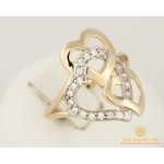 Gold & SilverЗолотое кольцо 585 проба. Женское Кольцо Сердце с красного и белого золота, 2,92 грамма. 10195