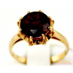 Золотое кольцо 585 проба.  Женское Кольцо с красного золота, с вставкой Гранат. 364026 , Gold & Silver Gold & Silver, Украина