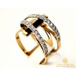 Gold & SilverЗолотое кольцо 585 проба. Женское Кольцо с красного золота с вставкой Агат, черный цвет. 6,06 грамма. 379602