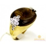 Gold & SilverЗолотое кольцо 585 проба. Женское Кольцо с желтого золота с вставкой Дымчатый Кварц. 14,06 грамма. 11349