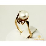 Gold & SilverЗолотое кольцо 585 проба. Женское Кольцо с красного золота, с вставкой Жемчуг. 2,34 грамма. kv1043