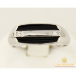 Серебряное кольцо 925 проба. Мужское кольцо с черной эмалью 1549e , Gold & Silver Gold & Silver, Украина