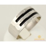 Gold & SilverСеребряное кольцо 925 проба. Кольцо с черной эмалью 5.3 грамма. 1547e