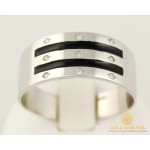 Серебряное кольцо 925 проба. Кольцо с черной эмалью 5.3 грамма. 1547e , Gold & Silver Gold & Silver, Украина