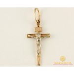 Золотой Крест 585 проба. крестик с красного и белого золота. kp096i , Gold & Silver Gold & Silver, Украина