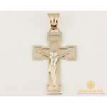 Золотой Крест 585 проба. Крест Красное Белое Золото 210048 , Gold & Silver Gold & Silver, Украина