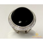 Gold & SilverСеребряное кольцо 925 проба. Женское Кольцо с вставкой черный Агат 3,7 см * 3 см 369464c