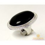 Серебряное кольцо 925 проба. Женское Кольцо с вставкой черный Агат 3,7 см * 3 см 369464c , Gold & Silver Gold & Silver, Украина