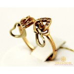 Gold & SilverЗолотое кольцо 585 проба. Женское Кольцо Сердце с красного золота. 330300