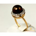 Gold & SilverЗолотое кольцо 585 проба. Женское Кольцо Черный Жемчуг с красного золота. kv33503