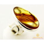 Gold & SilverСеребряное кольцо 925 проба. Женское Кольцо Янтарь 002k