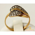 Gold & SilverЗолотое кольцо 585 проба.  Женское Кольцо с красного золота Листок, 2,53 грамма. 320712
