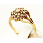 Gold & SilverЗолотое кольцо 585 проба. Женское Кольцо красное золото Снежинка. 3,68 грамма. kv333i