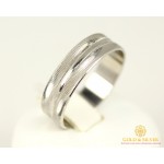Gold & SilverЗолотое кольцо 585 проба. Обручальное Кольцо с белого золота, широкое. ok115be