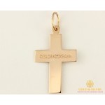 Gold & SilverЗолотой Крест 585 проба. Крест с красного и белого золота, широкий. 230087