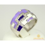Gold & SilverСеребряное кольцо 925 проба. Кольцо серебряное женское с сиреневой эмалью 1493e 