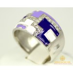 Gold & SilverСеребряное кольцо 925 проба. Кольцо серебряное женское с сиреневой эмалью 1493e 