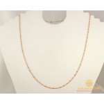 Gold & SilverЗолотая Цепь 585 проба. Цепочка с красного золота, плетение Сингапур с алмазной гранью, 55 сантиметров. 50127203051(55)
