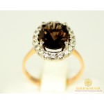 Золотое кольцо 585 проба. Женское золотое кольцо Дымчатый Кварц 11610 , Gold & Silver Gold & Silver, Украина