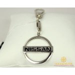 Серебряный Брелок 925 проба. Брелок автомобильный Nissan (Ниссан) с эмалью 8122е  , Gold & Silver Gold & Silver, Украина