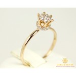 Gold & SilverЗолотое кольцо 585 проба. Женское Кольцо с красного золота Корона для принцессы 320950