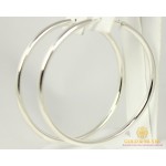 Gold & SilverСеребряные Серьги 925 проба. Женские серебряные серьги без вставок кольца (конго) 48 мм. 6,9 грамма 2504