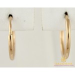 Золотые Серьги 585 проба. Женские серьги с красного золота без вставок конго мини 460001 , Gold & Silver Gold & Silver, Украина