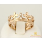 Золотое кольцо 585 проба. Женское кольцо Корона с красного золота, 2,87 грамма. кв966и , Gold & Silver Gold & Silver, Украина