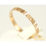 Gold & SilverЗолотое Кольцо 585 проба. Обручальное кольцо с красного золота с алмазной огранкой. 7021280
