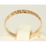 Золотое Кольцо 585 проба. Обручальное кольцо с красного золота с алмазной огранкой. 7021280 , Gold & Silver Gold & Silver, Украина