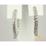 Серебряные Серьги 925 проба. Женские серебряные серьги Рябь 2941p , Gold & Silver Gold & Silver, Украина