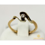 Золотое Кольцо 585 проба. Кольцо с красного и белого золота, с вставкой Бриллиант 10220 , Gold & Silver Gold & Silver, Украина