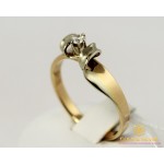 Gold & SilverЗолотое кольцо 585 проба. Кольцо с красного и белого золота с вставкой Бриллиант. 10640