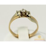 Золотое кольцо 585 проба. Кольцо с красного и белого золота с вставкой Бриллиант. 10640 , Gold & Silver Gold & Silver, Украина