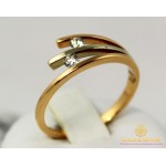 Gold & SilverЗолотое кольцо 585 проба. Кольцо женское с красного и белого золота с вставкой Бриллиант. 10970