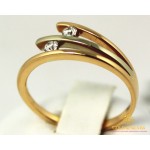 Золотое кольцо 585 проба. Кольцо женское с красного и белого золота с вставкой Бриллиант. 10970 , Gold & Silver Gold & Silver, Украина