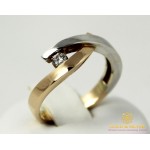 Gold & SilverЗолотое кольцо 585 проба. Кольцо Блиц с красного и белого золота с бриллиантом. 11191