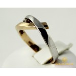 Gold & SilverЗолотое кольцо 585 проба. Кольцо Блиц с красного и белого золота с бриллиантом. 11191