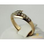 Gold & SilverЗолотое кольцо 585 проба. Кольцо Женское Цветок с красного и белого золота с вставкой Бриллиант 12930