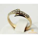 Золотое кольцо 585 проба. Кольцо Женское Цветок с красного и белого золота с вставкой Бриллиант 12930 , Gold & Silver Gold & Silver, Украина