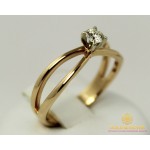 Gold & SilverЗолотое кольцо 585 проба. Кольцо с красного и белого золота, с вставкой Бриллиант. 13080