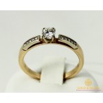 Золотое кольцо 585 проба. Кольцо с красного и белого золота, с вставками бриллиант. 14540 , Gold & Silver Gold & Silver, Украина