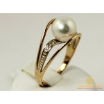 Gold & SilverЗолотое кольцо 585 проба. Женское Кольцо с красного золота с вставкой Жемчуг и Бриллиант 11580