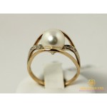 Золотое кольцо 585 проба. Женское Кольцо с красного золота с вставкой Жемчуг и Бриллиант 11580 , Gold & Silver Gold & Silver, Украина