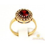Золотое кольцо 585 проба. Женское Кольцо с красного золота с вставкой красного камня. kv1353 , Gold & Silver Gold & Silver, Украина