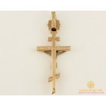 Gold & SilverЗолотой Крест 585 проба.Крестик с Красного и белого золота kp014i