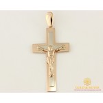 Золотой Крест 585 проба. Крестик с красного и белого золота, 2,34 грамма. 210072 , Gold & Silver Gold & Silver, Украина