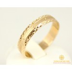 Gold & SilverЗолотое кольцо 585 проба. Обручальное Кольцо с красного золота с алмазной огранкой. ok122