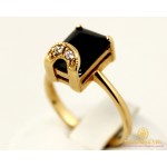 Gold & SilverЗолотое кольцо 585 проба. Женское Кольцо 3,81 грамма. Черный камень. kv18810i